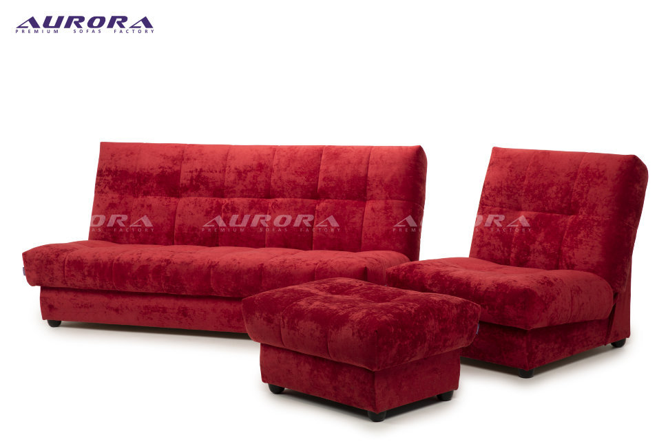 Набор &quot;Пальмира Люкс 3+1+пуф&quot; Современный, лаконичный диван, сочетающий в себе стильный дизайн, комфортный отдых